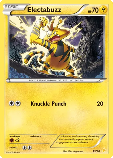 Electabuzz 15/30 XY Trainer Kit Pikachu Libre