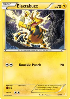 Electabuzz 15/30 XY Trainer Kit Pikachu Libre