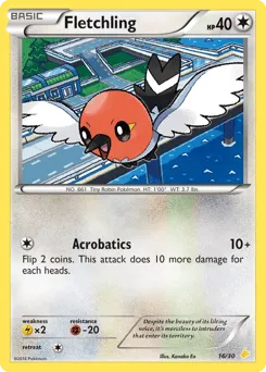 Fletchling 16/30 XY Trainer Kit Pikachu Libre