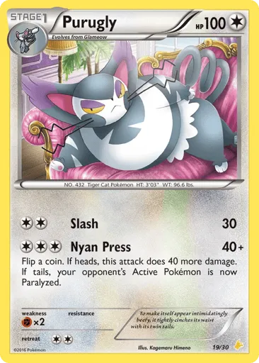 Purugly 19/30 XY Trainer Kit Pikachu Libre