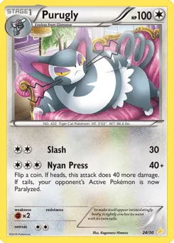 Purugly 24/30 XY Trainer Kit Pikachu Libre