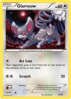 Glameow 27/30 XY Trainer Kit Pikachu Libre