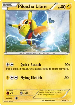 Pikachu Libre 30/30 XY Trainer Kit Pikachu Libre
