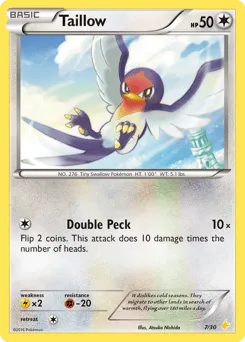 Taillow 7/30 XY Trainer Kit Pikachu Libre