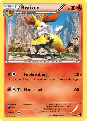 Braixen 9/39 Kalos Starter Set
