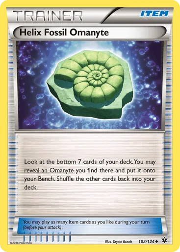 Helix Fossil Omanyte 102/124 Fates Collide
