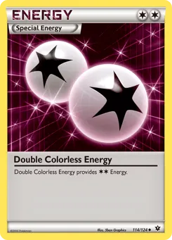 Double Colorless Energy 114/124 Fates Collide