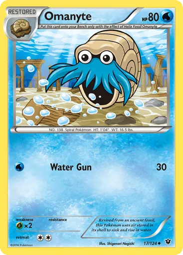 Omanyte 17/124 Fates Collide