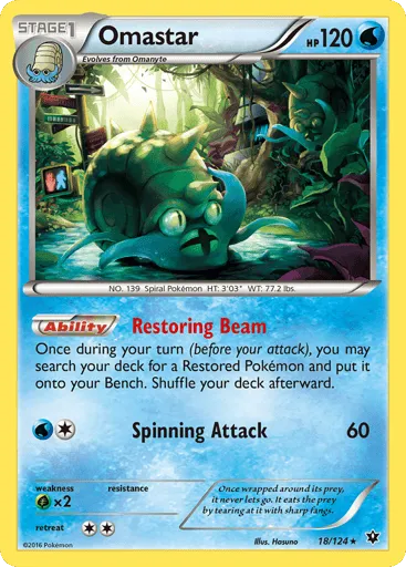 Omastar 18/124 Fates Collide