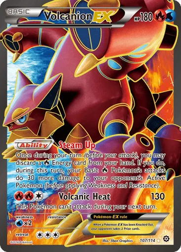 Volcanion-EX 107/114 Steam Siege