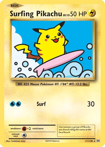 Surfing Pikachu 111/108 Evolutions