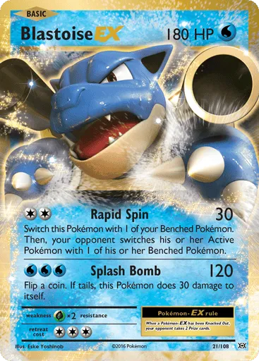 Blastoise-EX 21/108 Evolutions