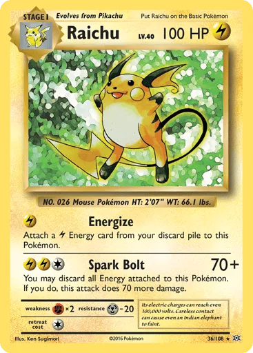 Raichu 36/108 Evolutions