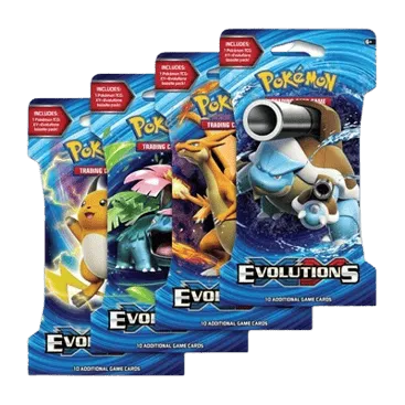 Evolutions Sleeved Booster Pack Art Bundle (Set of 4)