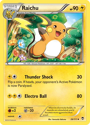 Raichu 28/111 Furious Fists