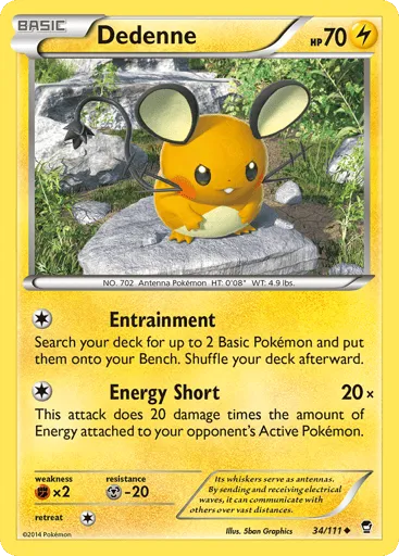 Dedenne 34/111 Furious Fists