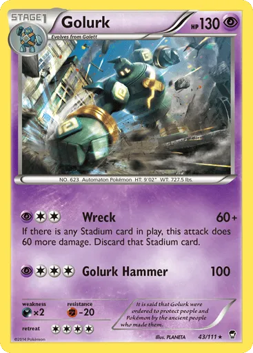 Golurk 43/111 Furious Fists