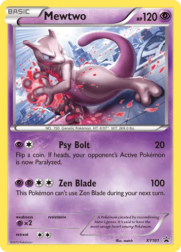 Mewtwo XY101 XY Black Star Promos