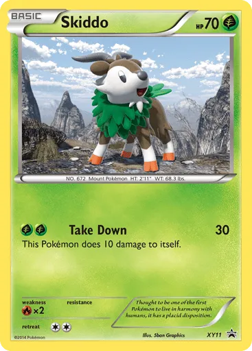 Skiddo XY11 XY Black Star Promos