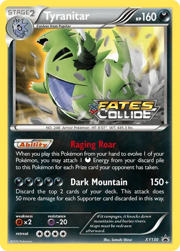 Tyranitar XY130 XY Black Star Promos