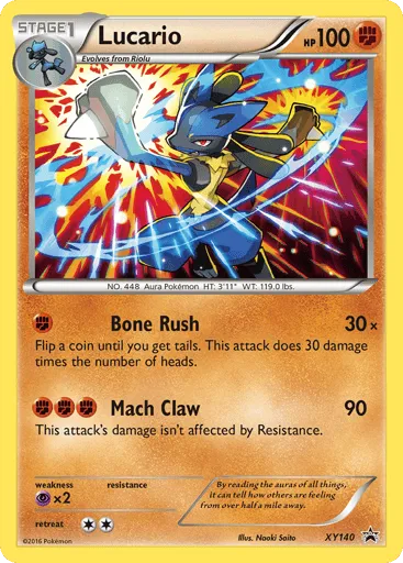 Lucario XY140 XY Black Star Promos