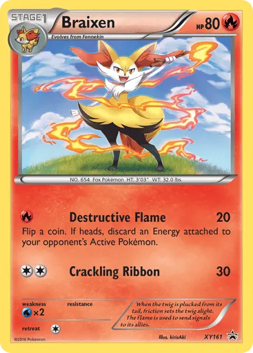 Braixen XY161 XY Black Star Promos