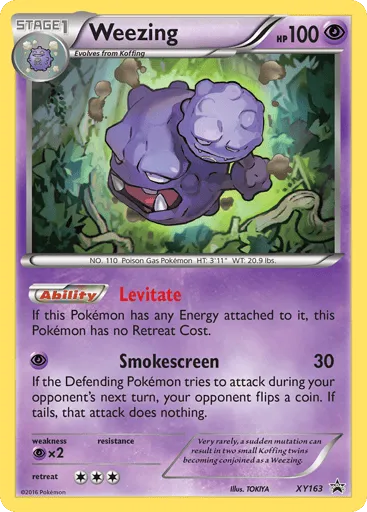 Weezing XY163 XY Black Star Promos