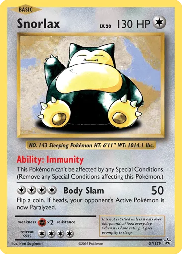 Snorlax XY179 XY Black Star Promos
