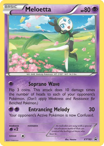 Meloetta XY193 XY Black Star Promos