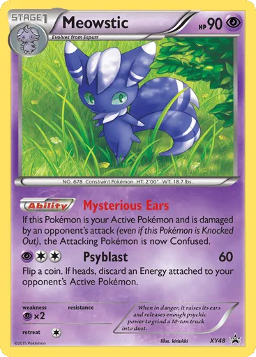 Meowstic XY48 XY Black Star Promos