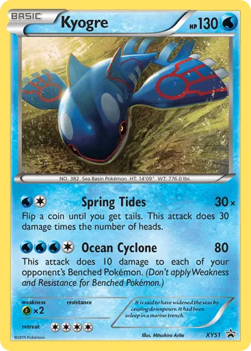 Kyogre XY51 XY Black Star Promos