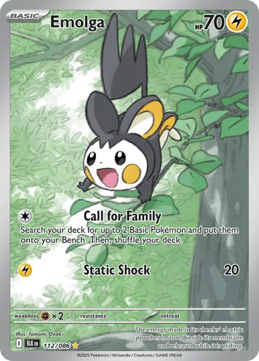 Emolga 112/086 Black Bolt
