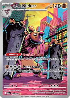 Conkeldurr 127/086 Holo Black Bolt