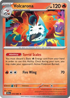 Volcarona 016/086 Holo Black Bolt