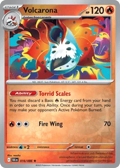 Volcarona 016/086 Reverse Holo Black Bolt