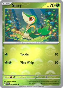 Snivy 001/086 Poké Ball Black Bolt