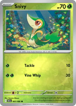 Snivy 001/086 Reverse Holo Black Bolt