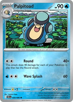 Palpitoad 020/086 Reverse Holo Black Bolt