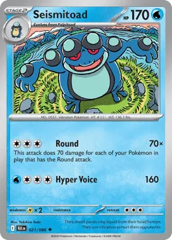 Seismitoad 021/086 Normal Black Bolt