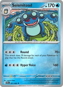 Seismitoad 021/086 Reverse Holo Black Bolt