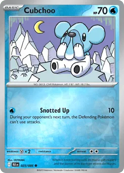 Cubchoo 025/086 Reverse Holo Black Bolt