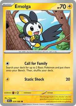 Emolga 029/086 Normal Black Bolt