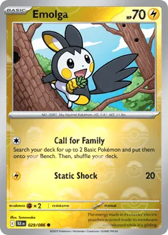 Emolga 029/086 Poké Ball Black Bolt