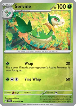 Servine 002/086 Reverse Holo Black Bolt