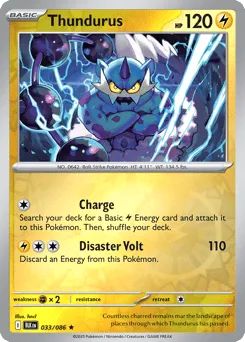 Thundurus 033/086 Reverse Holo Black Bolt