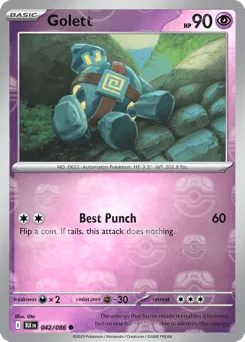 Golett 042/086 Master Ball Black Bolt