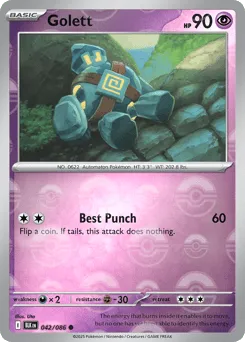 Golett 042/086 Poké Ball Black Bolt
