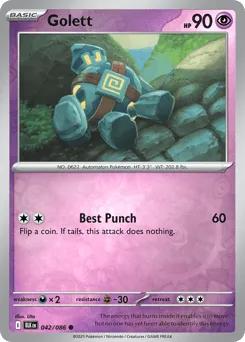 Golett 042/086 Reverse Holo Black Bolt