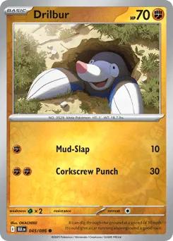 Drilbur 045/086 Reverse Holo Black Bolt