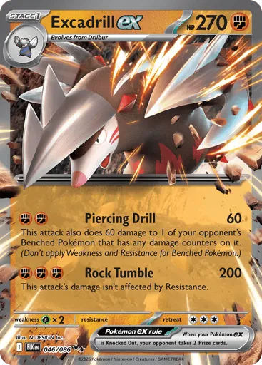 Excadrill ex 046/086 Black Bolt